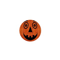 Fabric Halloween Pumpkin Funny 1  Mini Buttons by Celenk