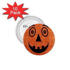 Fabric Halloween Pumpkin Funny 1 75  Buttons (10 Pack) by Celenk