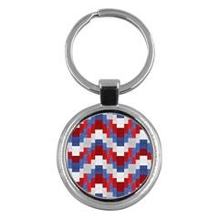 Texture Textile Surface Fabric Key Chains (round)  by Celenk