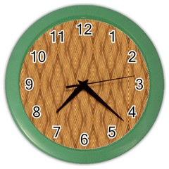 Wood Background Backdrop Plank Color Wall Clocks by Celenk