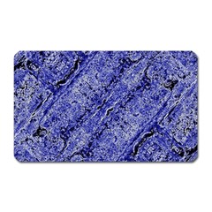 Texture Blue Neon Brick Diagonal Magnet (rectangular) by Celenk