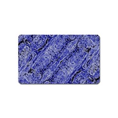 Texture Blue Neon Brick Diagonal Magnet (name Card) by Celenk