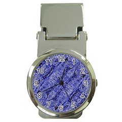 Texture Blue Neon Brick Diagonal Money Clip Watches by Celenk