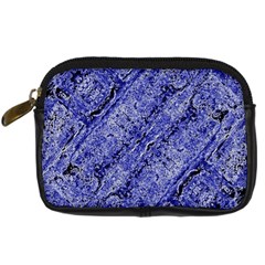 Texture Blue Neon Brick Diagonal Digital Camera Cases by Celenk