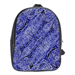 Texture Blue Neon Brick Diagonal School Bag (xl) by Celenk