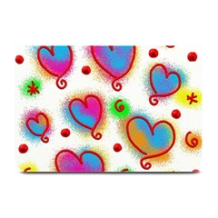 Love Hearts Shapes Doodle Art Plate Mats by Celenk