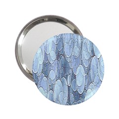 Bubbles Texture Blue Shades 2 25  Handbag Mirrors by Celenk