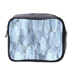 Bubbles Texture Blue Shades Mini Toiletries Bag 2-Side Front