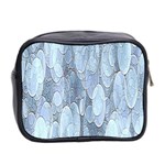 Bubbles Texture Blue Shades Mini Toiletries Bag 2-Side Back