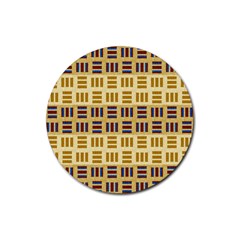 Textile Texture Fabric Material Rubber Round Coaster (4 Pack)  by Celenk