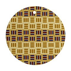 Textile Texture Fabric Material Round Ornament (two Sides) by Celenk