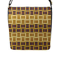 Textile Texture Fabric Material Flap Messenger Bag (l)  by Celenk
