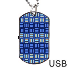 Textiles Texture Structure Grid Dog Tag Usb Flash (one Side) by Celenk