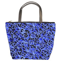 Texture Structure Electric Blue Bucket Bags by Celenk