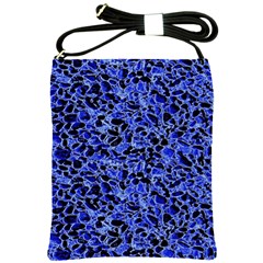 Texture Structure Electric Blue Shoulder Sling Bags