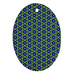 Texture Background Pattern Oval Ornament (Two Sides) Front