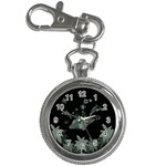 Surfboard With Dolphin, Flowers, Palm And Turtle Key Chain Watches Front