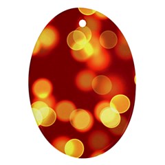 Soft Lights Bokeh 4 Oval Ornament (Two Sides)