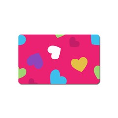 Valentine s Day Pattern Magnet (name Card) by Bigfootshirtshop
