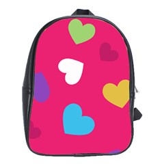 Valentine s Day Pattern School Bag (xl) by Bigfootshirtshop