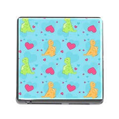 Dinosaur Love Pattern Memory Card Reader (square) by Bigfootshirtshop