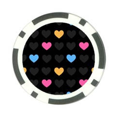Emo Heart Pattern Poker Chip Card Guard by Bigfootshirtshop