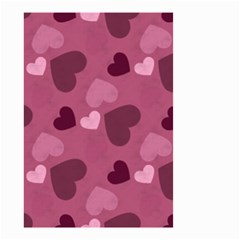 Mauve Valentine Heart Pattern Small Garden Flag (two Sides) by Bigfootshirtshop