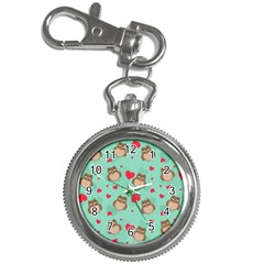 Owl Valentine s Day Pattern Key Chain Watches by Bigfootshirtshop