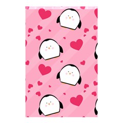 Penguin Love Pattern Shower Curtain 48  X 72  (small)  by Bigfootshirtshop