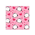 Penguin Love Pattern Satin Bandana Scarf Front