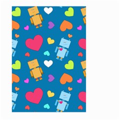 Robot Love Pattern Large Garden Flag (two Sides) by Bigfootshirtshop