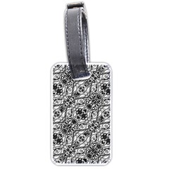 Black And White Ornate Pattern Luggage Tags (two Sides) by dflcprints
