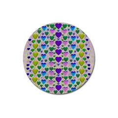 Love In Eternity Is Sweet As Candy Pop Art Magnet 3  (round) by pepitasart