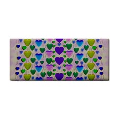 Love In Eternity Is Sweet As Candy Pop Art Hand Towel by pepitasart