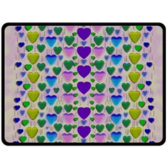 Love In Eternity Is Sweet As Candy Pop Art Double Sided Fleece Blanket (large) 