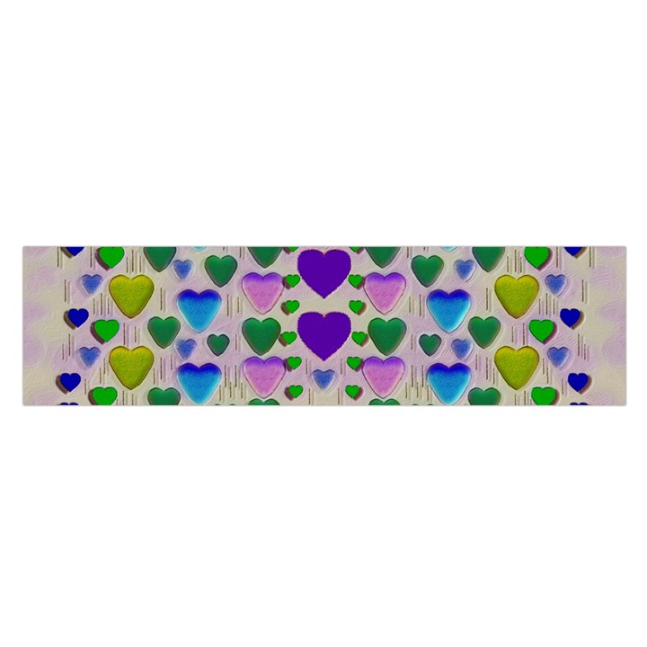 Love In Eternity Is Sweet As Candy Pop Art Satin Scarf (Oblong)