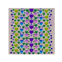 Love In Eternity Is Sweet As Candy Pop Art Small Satin Scarf (square) by pepitasart