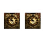 Wonderful Steampunk Desisgn, Clocks And Gears Cufflinks (Square) Front(Pair)