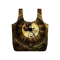 Wonderful Steampunk Desisgn, Clocks And Gears Full Print Recycle Bags (s)  by FantasyWorld7