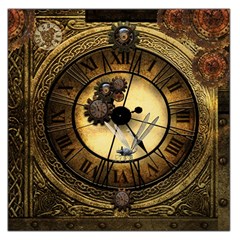 Wonderful Steampunk Desisgn, Clocks And Gears Large Satin Scarf (square) by FantasyWorld7