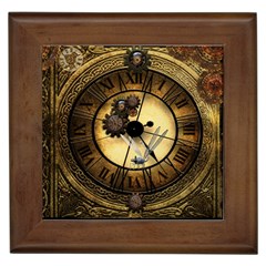 Wonderful Steampunk Desisgn, Clocks And Gears Framed Tiles by FantasyWorld7