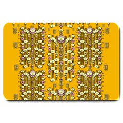 Rain Showers In The Rain Forest Of Bloom And Decorative Liana Large Doormat 