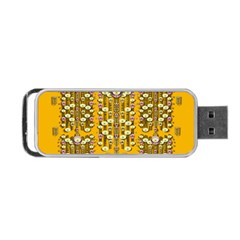 Rain Showers In The Rain Forest Of Bloom And Decorative Liana Portable Usb Flash (one Side) by pepitasart