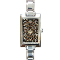 Dark Metal And Jewels Rectangle Italian Charm Watch by linceazul