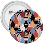 Abstract Diamond Pattern 3  Buttons Front