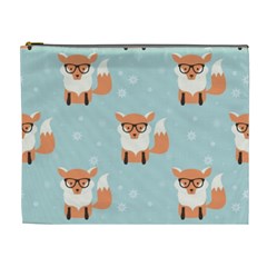 Cute Fox Pattern Cosmetic Bag (xl) by Bigfootshirtshop