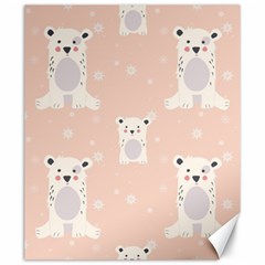 Cute Polar Bear Pattern Canvas 20  X 24   by Bigfootshirtshop