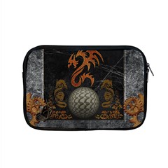 Awesome Tribal Dragon Made Of Metal Apple Macbook Pro 15  Zipper Case by FantasyWorld7