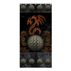 Awesome Tribal Dragon Made Of Metal Shower Curtain 36  X 72  (stall)  by FantasyWorld7
