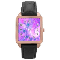 Delicate Rose Gold Leather Watch  by Delasel